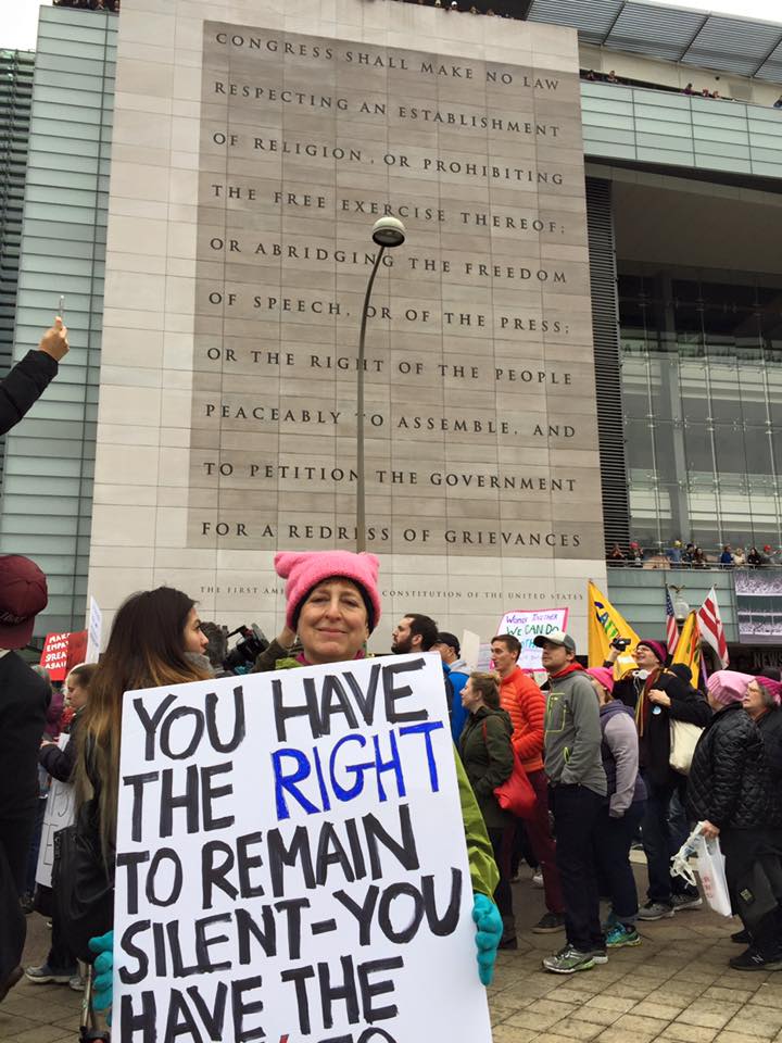 Working together at Women's March in DC
